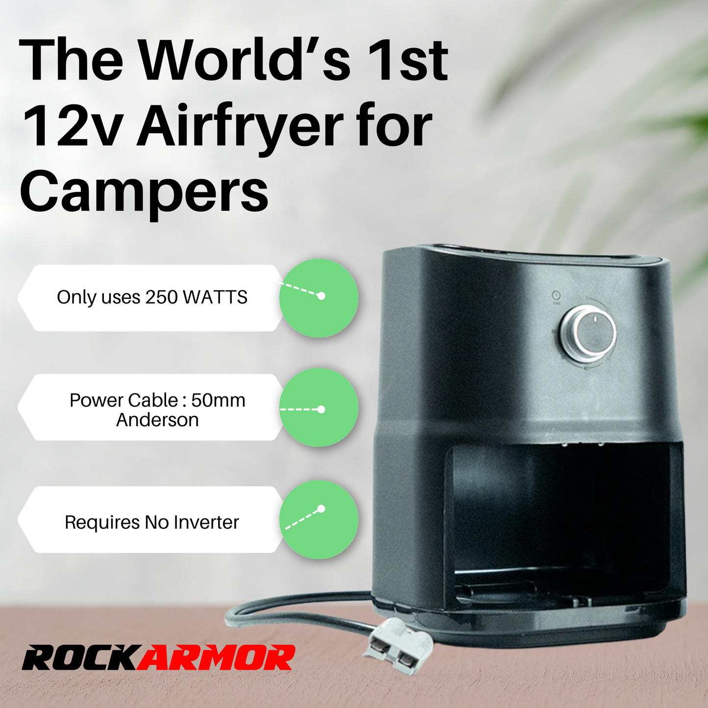 12v Air Fryer - 3ltr - Ideal for Camping, Caravans, Overlanding