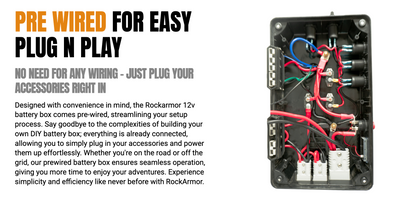 12V Battery Box Built in 25A DCDC Charger MPPT IP67 Rated